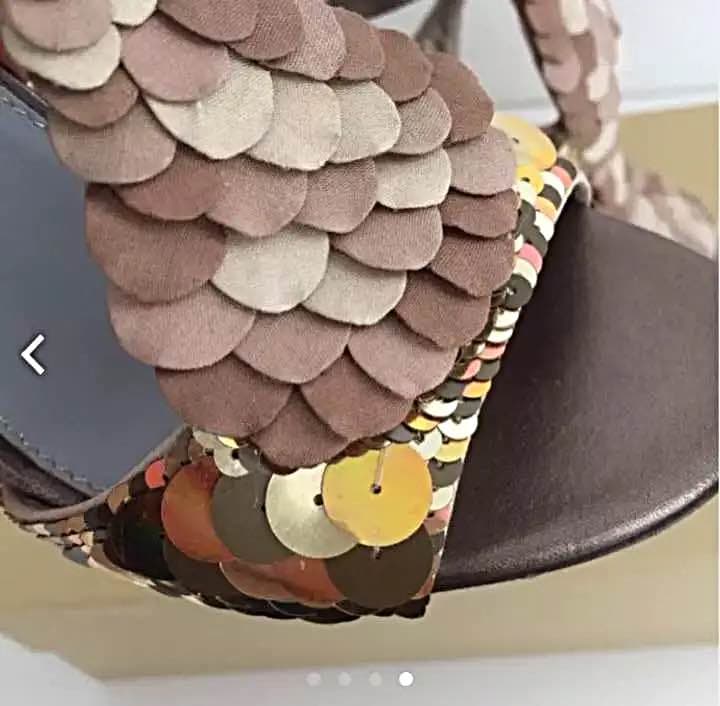 セルジオロッシ 極細ヒール サンダル ゴールド