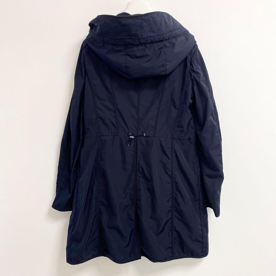 【美品3】MONCLER フード付きジャケットコート ANTHEMIS　ネイビー