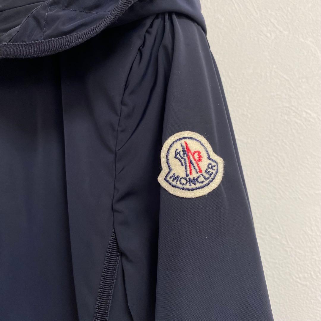 【美品3】MONCLER フード付きジャケットコート ANTHEMIS　ネイビー