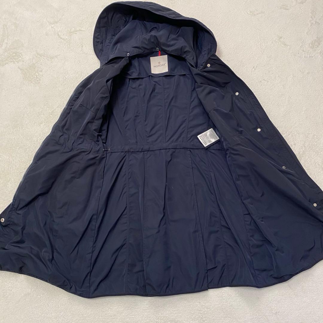 【美品3】MONCLER フード付きジャケットコート ANTHEMIS　ネイビー