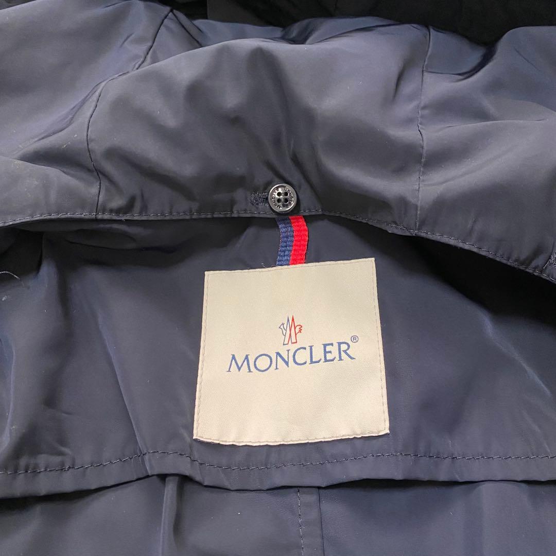 【美品3】MONCLER フード付きジャケットコート ANTHEMIS　ネイビー