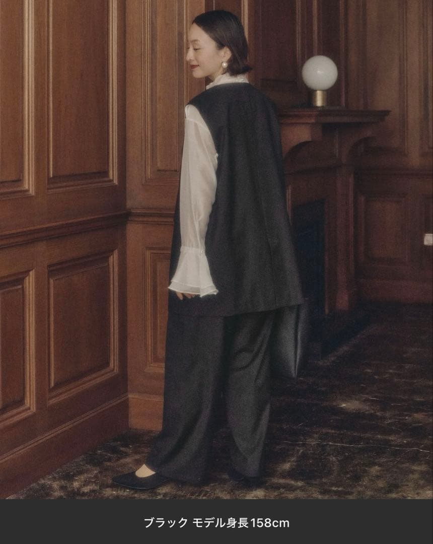 PUAL CE CIN TRダブルデザインジレベスト ブラック