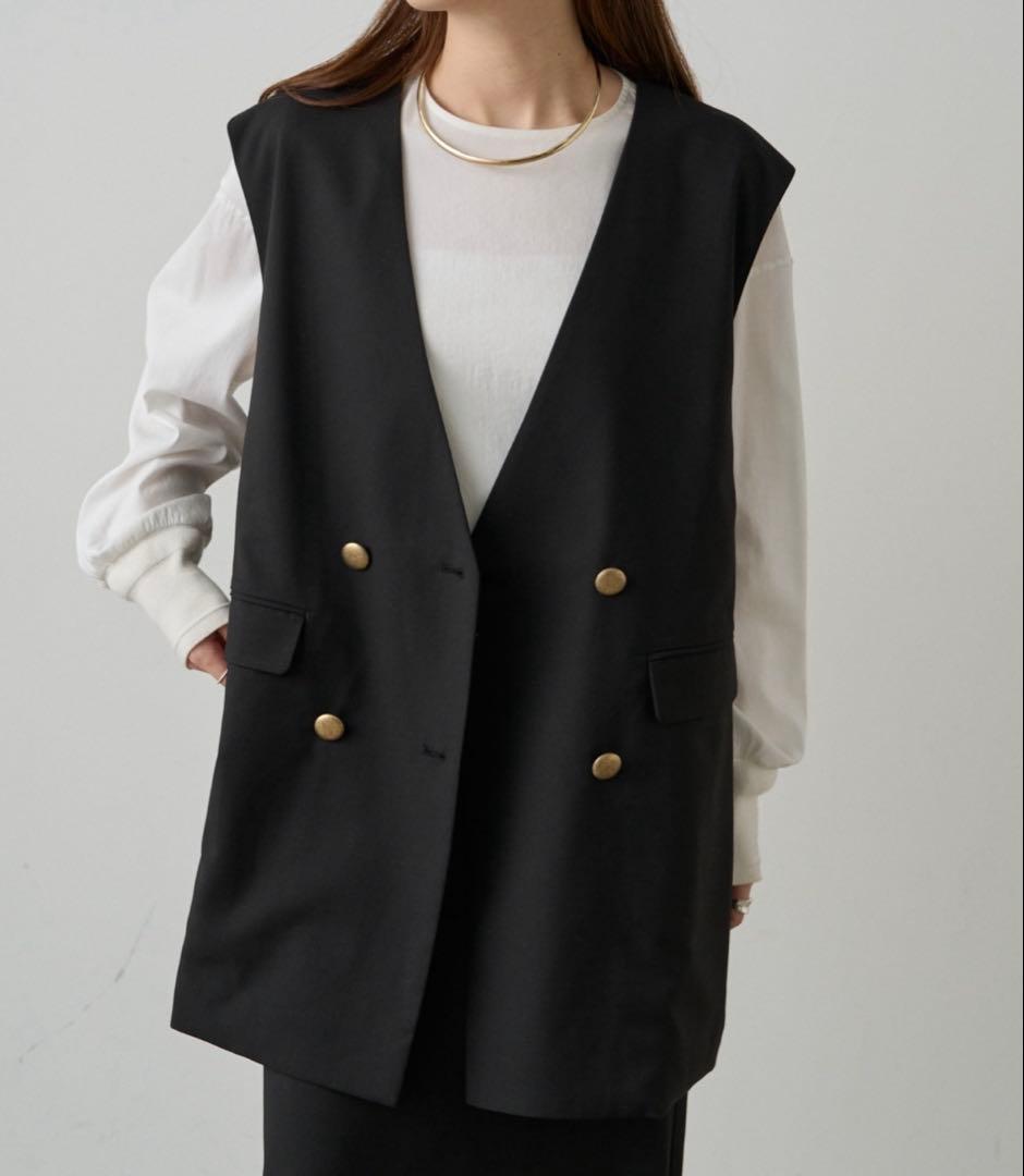 PUAL CE CIN TRダブルデザインジレベスト ブラック