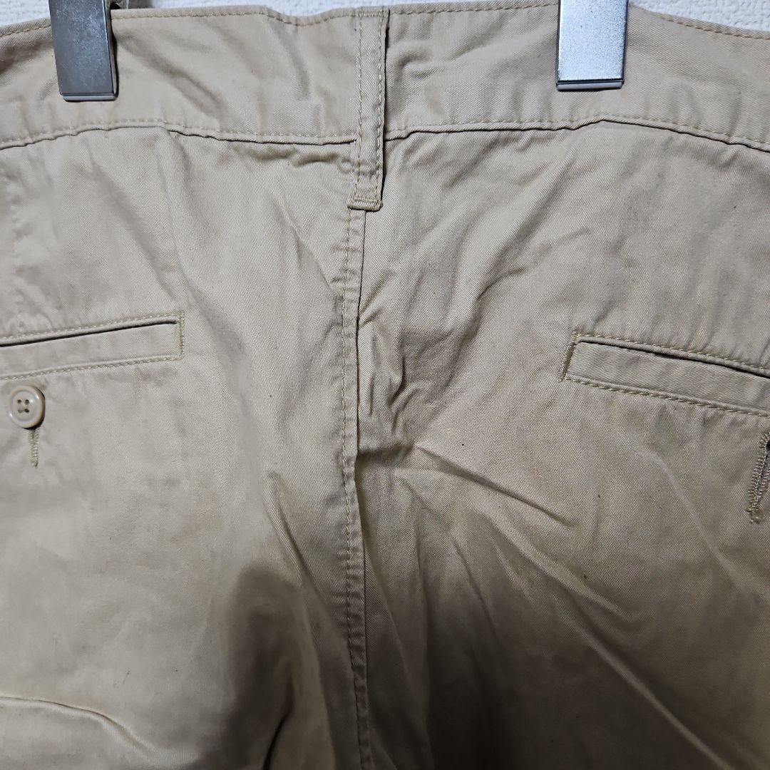 【美品】ラコステ LACOSTE ハーフパンツ ３８インチ カーキ ベージュ