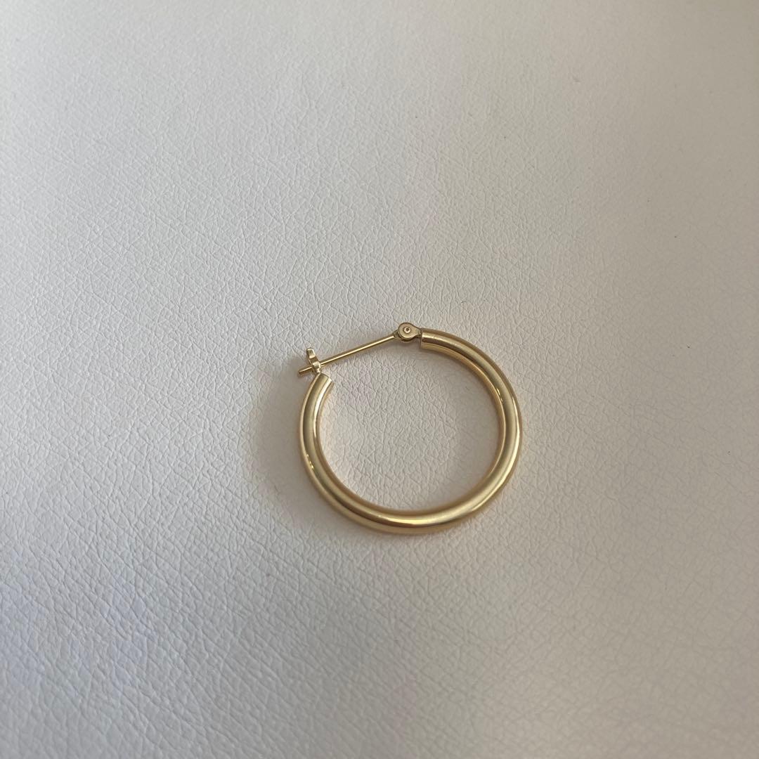 k18 フープピアス 片耳用