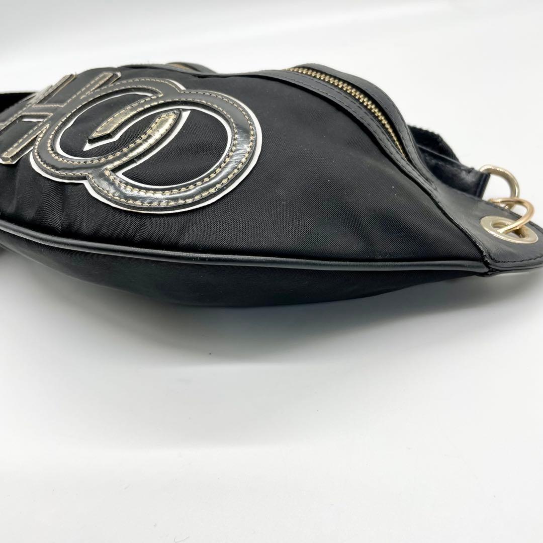 ostrich ジミーチュウ ナイロン レザー ボディーバッグ ロゴ