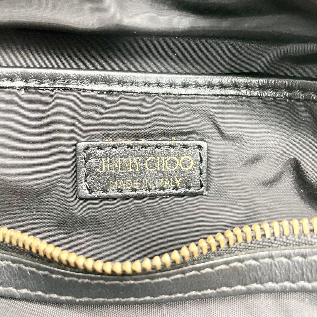 ostrich ジミーチュウ ナイロン レザー ボディーバッグ ロゴ