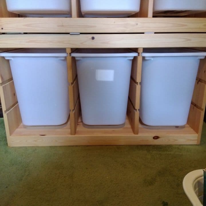 イケア　トロファスト　木製 収納ボックス 大 ３個付き