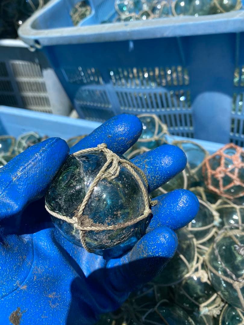 漁具　ガラス玉100個　浮子　漁師