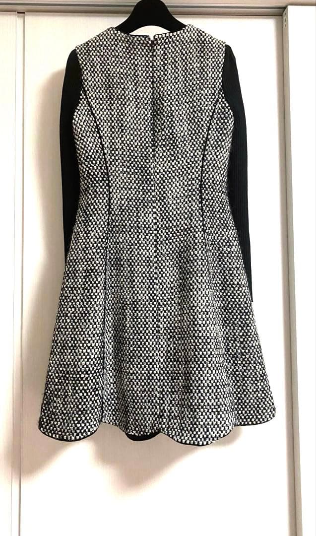 未使用☆エムズグレイシーワンピース 38 ニット ツィード スカラップ カタログ