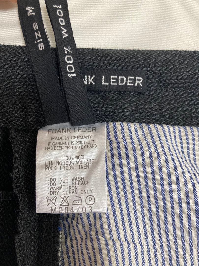 FRANK LEDER ウールパンツ　トラウザーズ