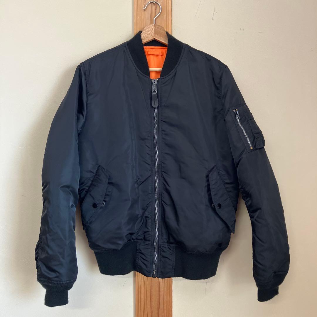 【美品】MA-1 ALPHA INDUSTRIES ブラック　Ｌサイズ