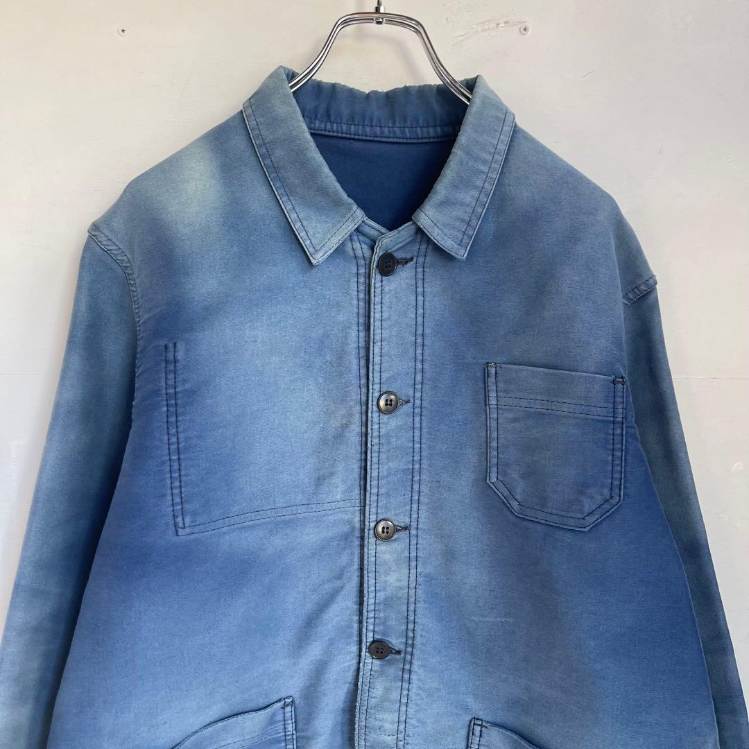 70s 80s フレンチ モールスキンジャケット カバーオール ヴィンテージ