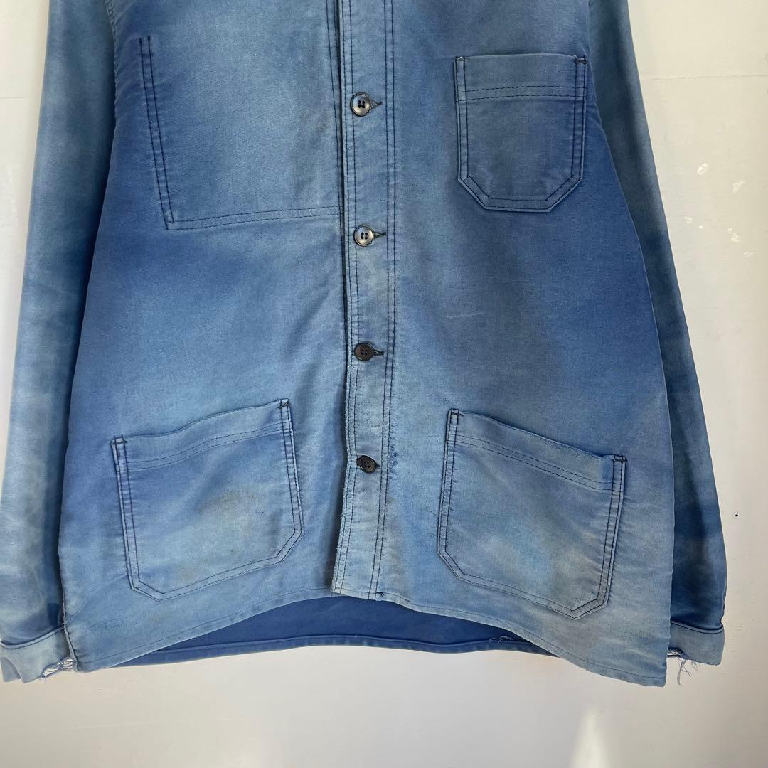 70s 80s フレンチ モールスキンジャケット カバーオール ヴィンテージ