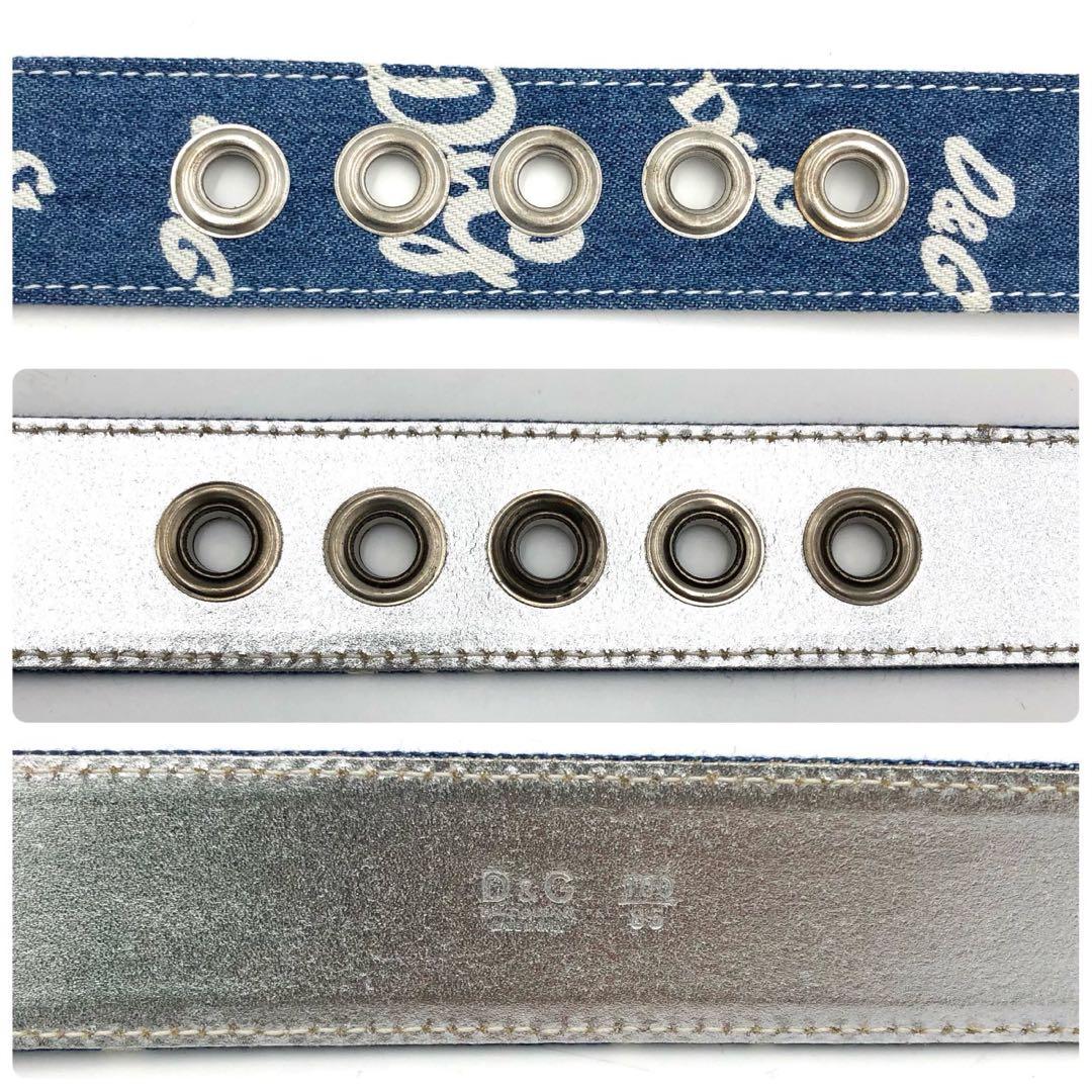 【新品】ドルガバ　ベルト　総柄　デニム　タグ付き