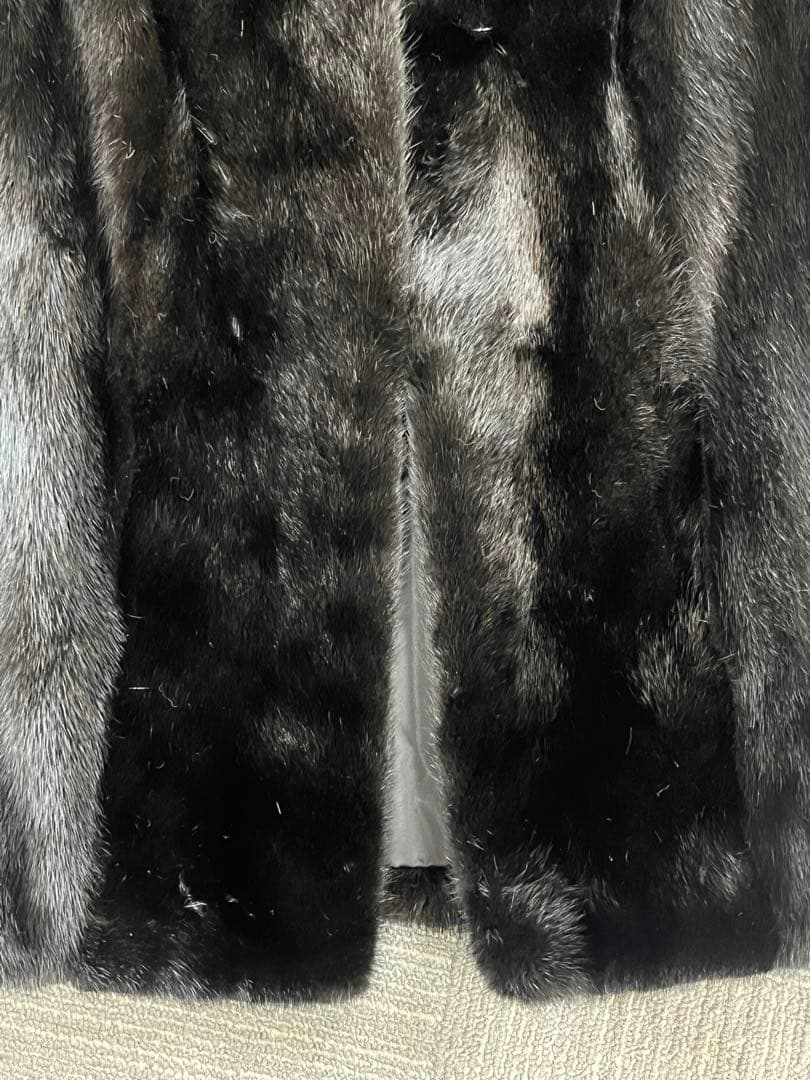 【美品】Lサイズ SAGA MINK ミンク ミドルコート ブラック ファー