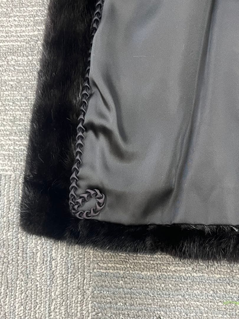 【美品】Lサイズ SAGA MINK ミンク ミドルコート ブラック ファー