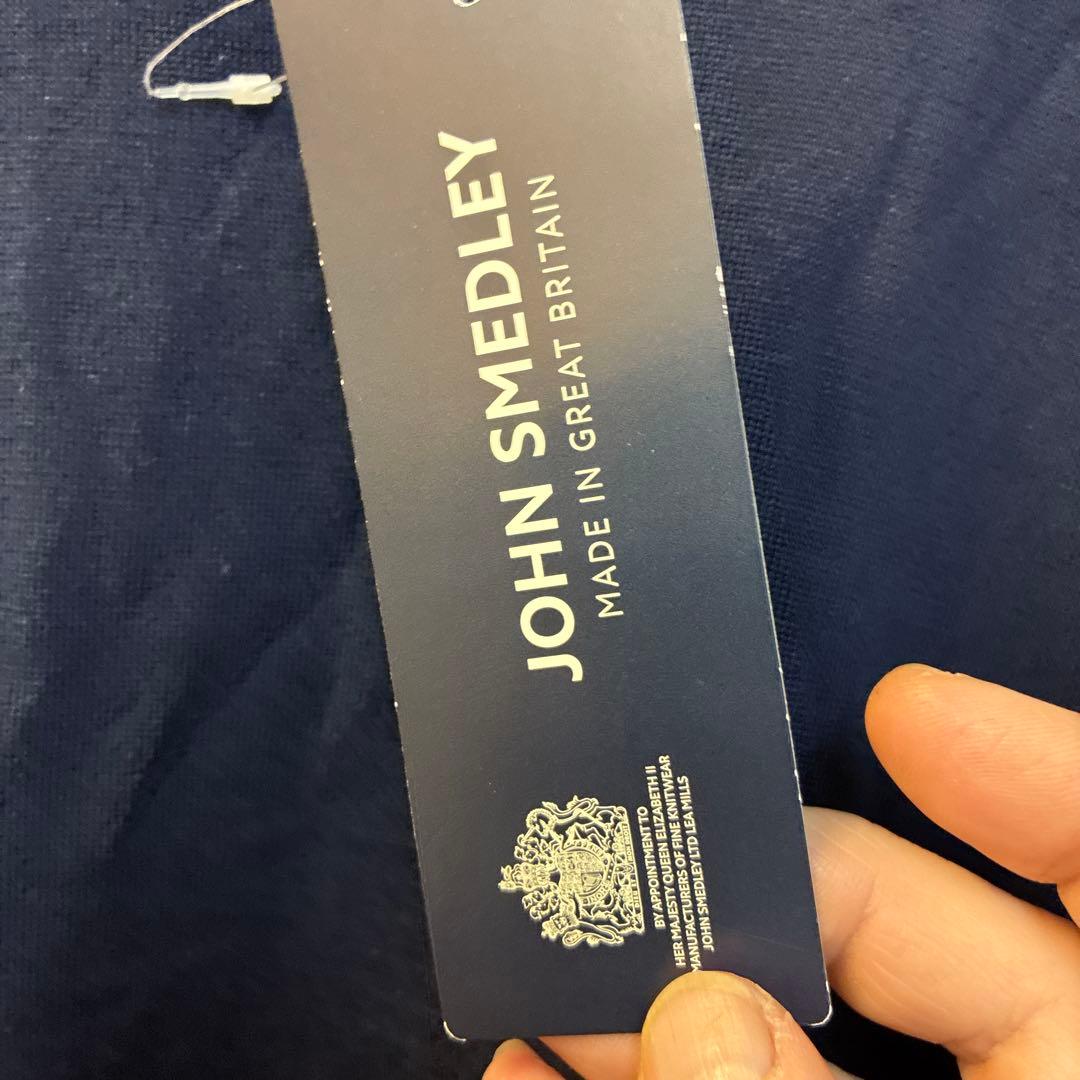 新品未使用　ジョンスメドレー　ウール　MARCUS　サイズS　紺色