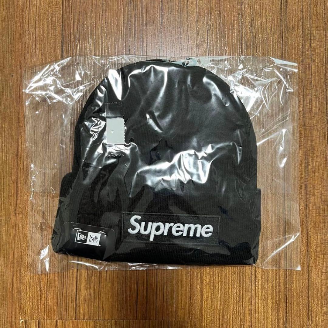 専用 黒Supreme 25FW New Era Box Logo Beanie