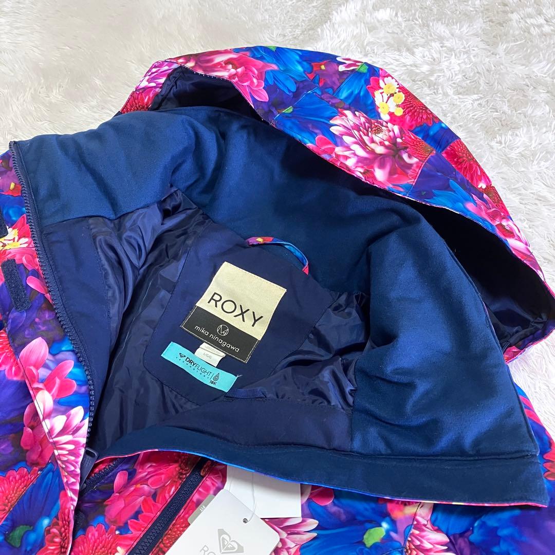 未使用 タグ付き ROXY 蜷川実花 コラボ スノージャケット 花柄 L