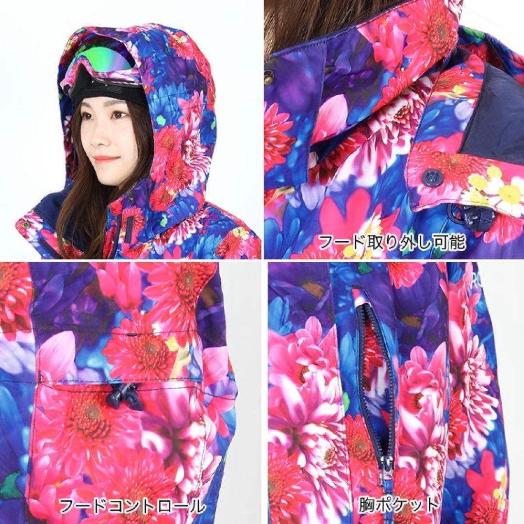 未使用 タグ付き ROXY 蜷川実花 コラボ スノージャケット 花柄 L