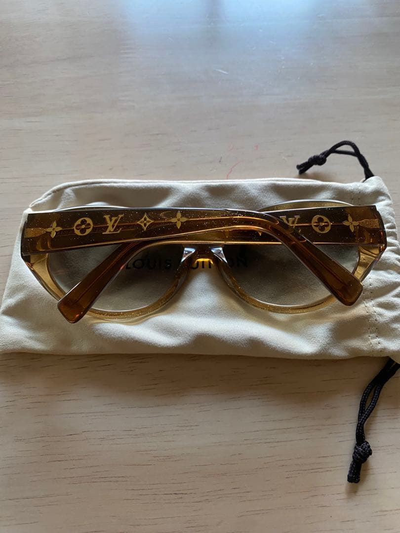 【美品】Louis Vuitton クリアゴールド サングラス