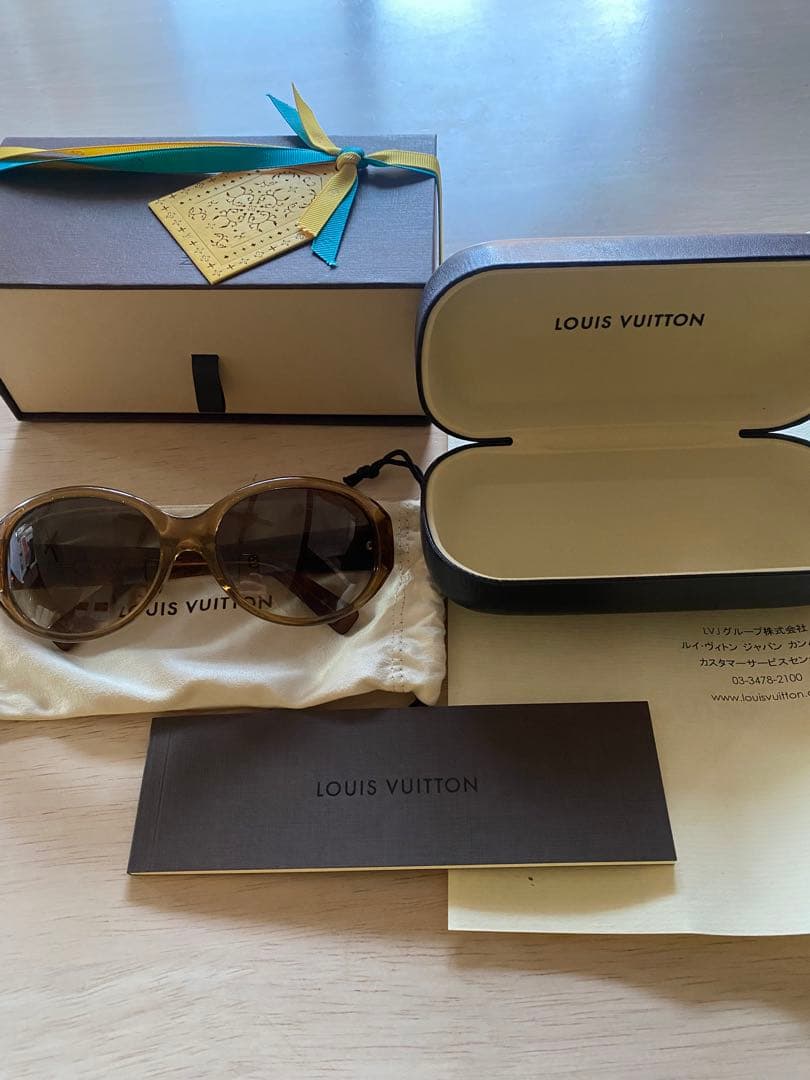【美品】Louis Vuitton クリアゴールド サングラス