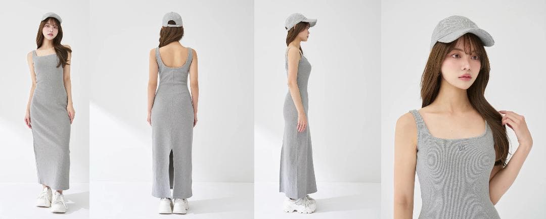 ダーリッチ darich シェイプリブカットロングワンピース ホワイト FREE