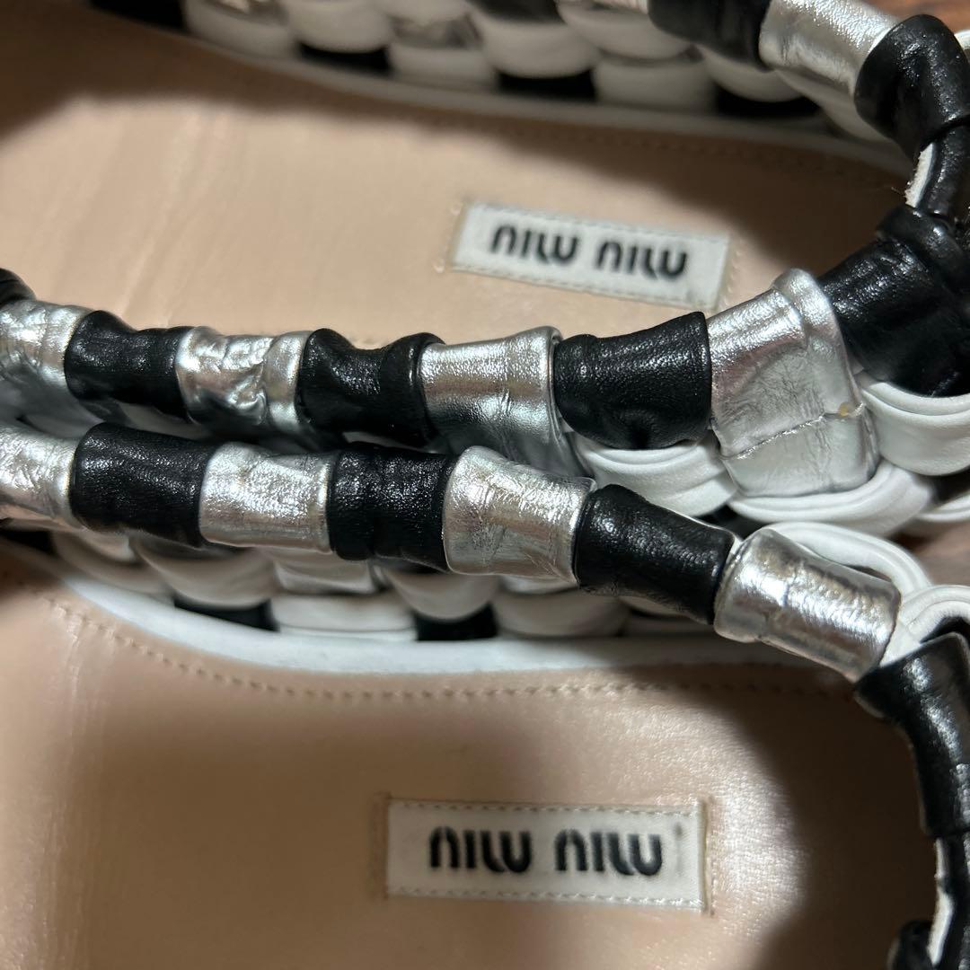 ミュウミュウ　36 リボンシューズ！