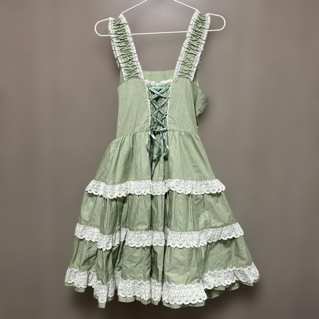 ベイビーザスターズシャインブライト BABYミルフィーユJSK 若草色 緑