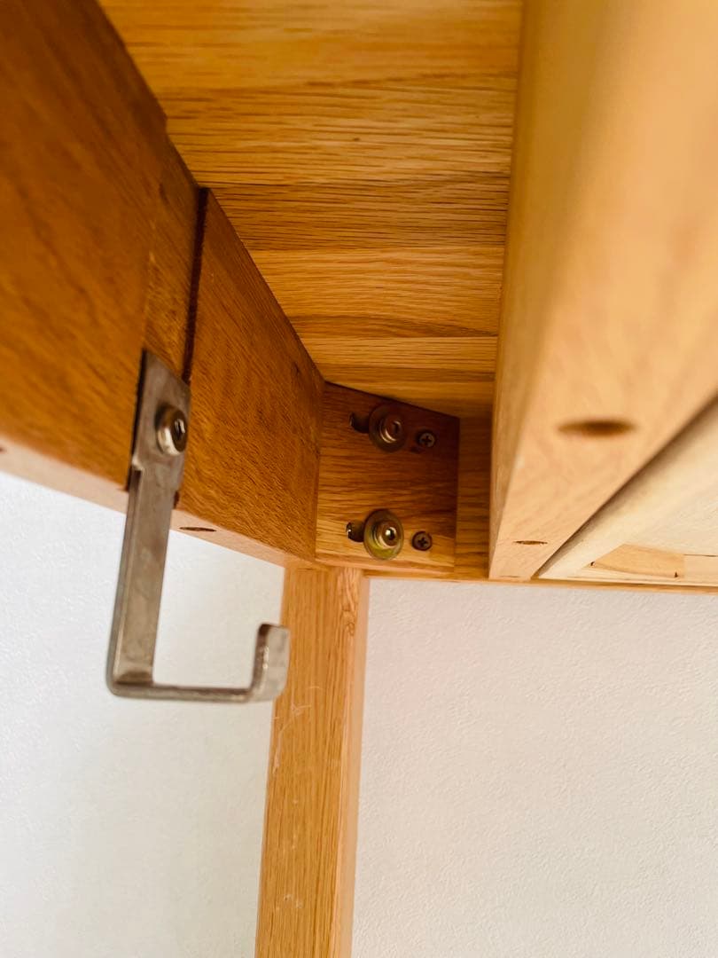 送料込み⭐︎無印良品無垢材デスク（引出付）オーク材