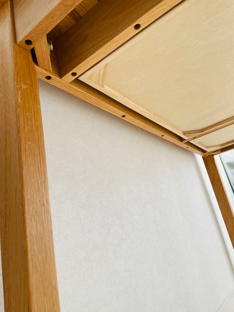 送料込み⭐︎無印良品無垢材デスク（引出付）オーク材