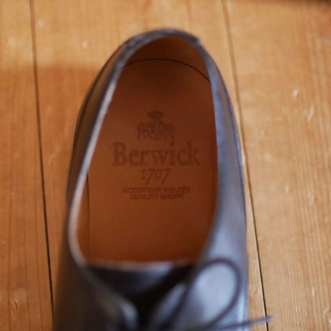 美品 Berwick バーウィック 4477 Uチップ ブラック UK 7.5