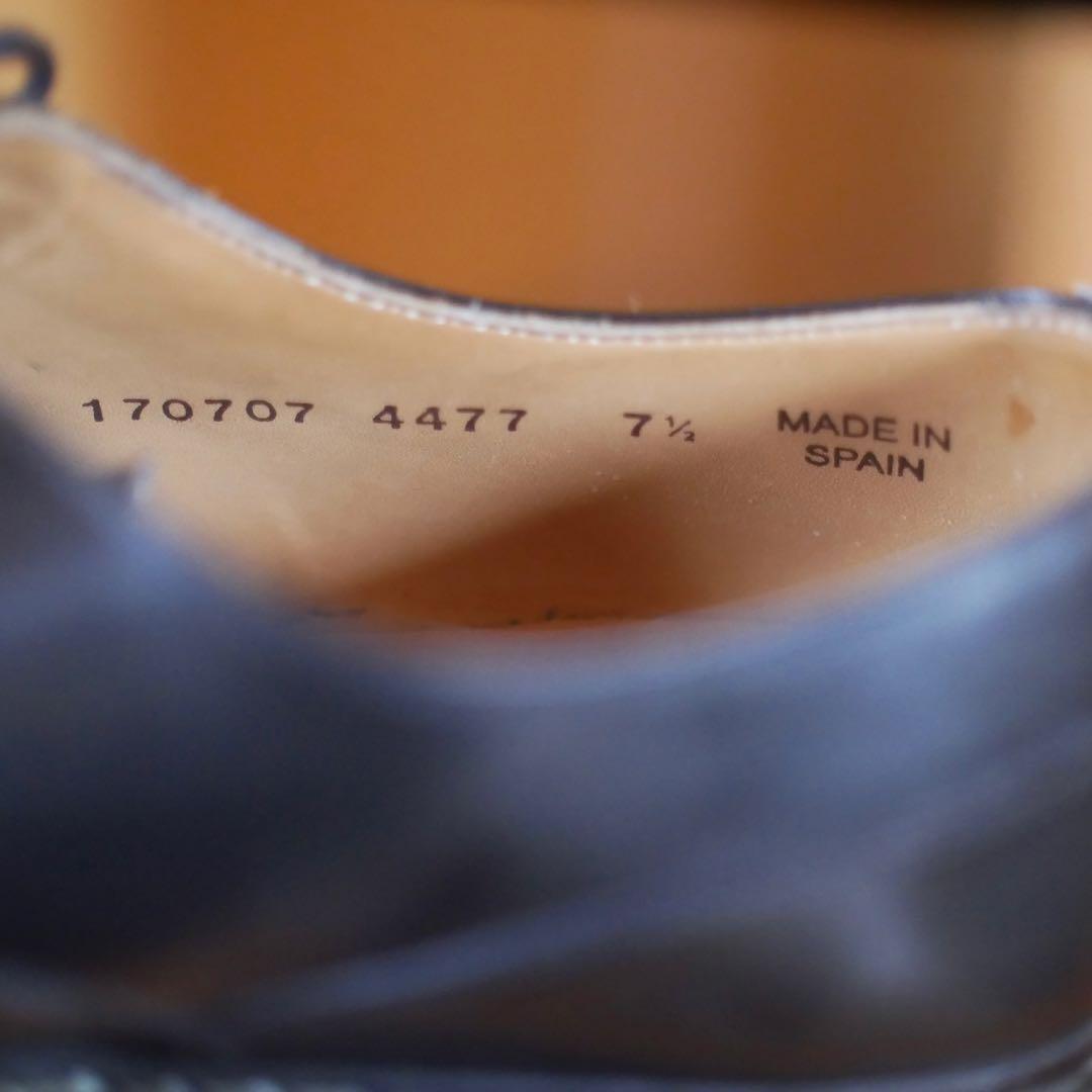 美品 Berwick バーウィック 4477 Uチップ ブラック UK 7.5