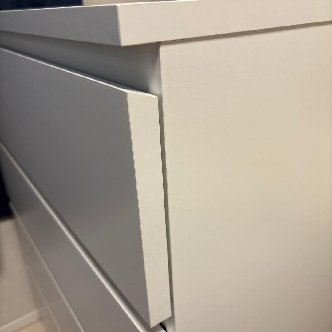 送料込み! イケア 引き出し4段 マルム ホワイト