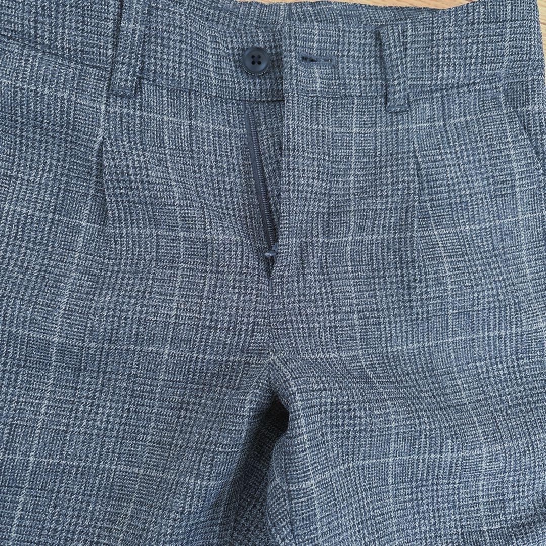 キッズスーツ 120 男の子 入学 卒園 グレー チェック 4点set