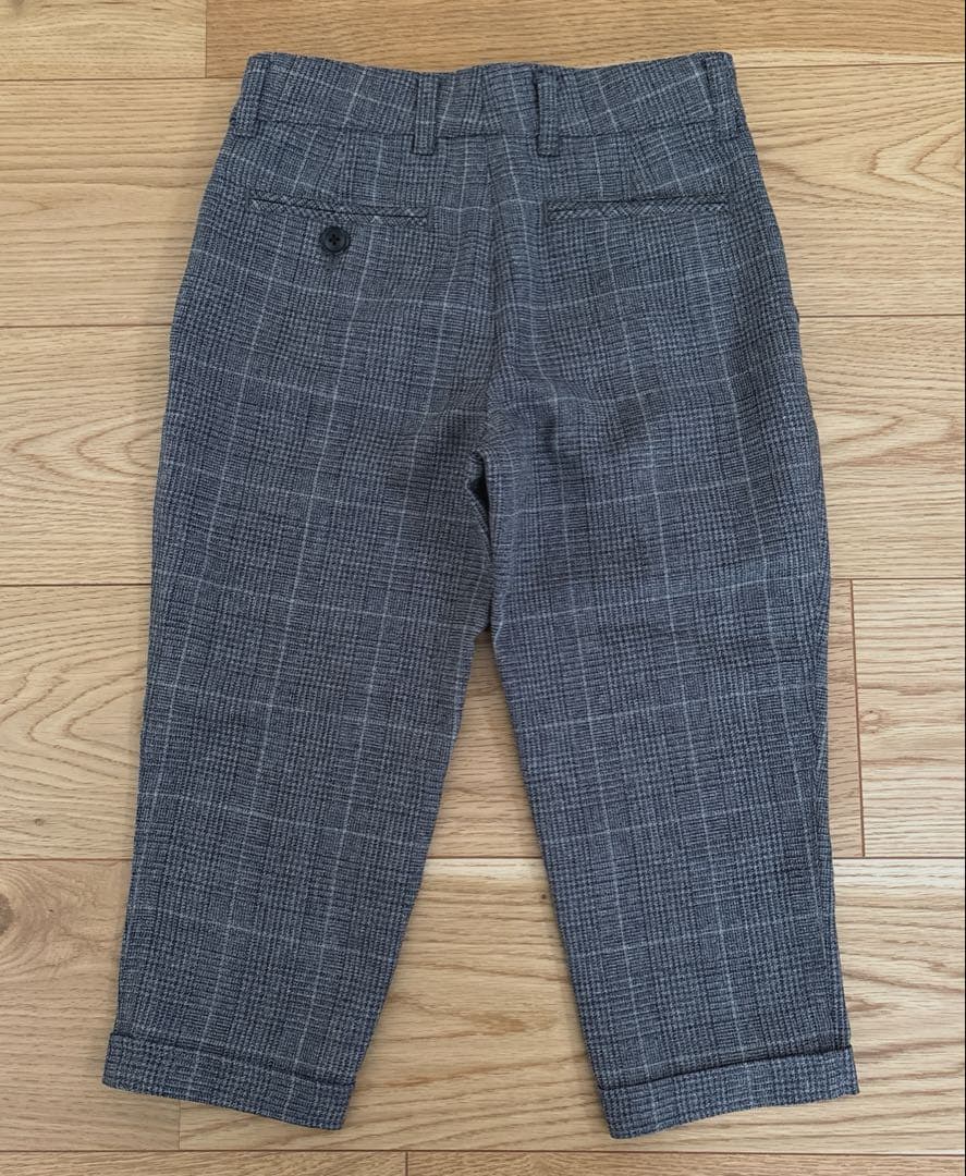 キッズスーツ 120 男の子 入学 卒園 グレー チェック 4点set