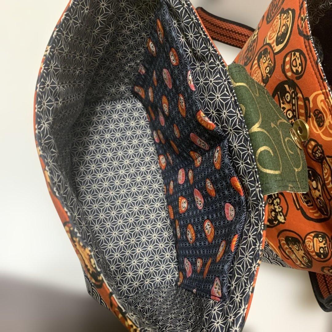 ❤️福を呼ぶだるまさん　ミニショルダーバック、招福招き猫フルオープンポーチ