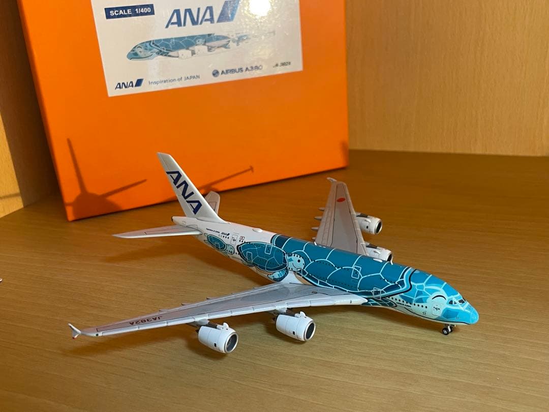 ア*進様 Jc Wings ANA A380 フライングホヌ 1/400