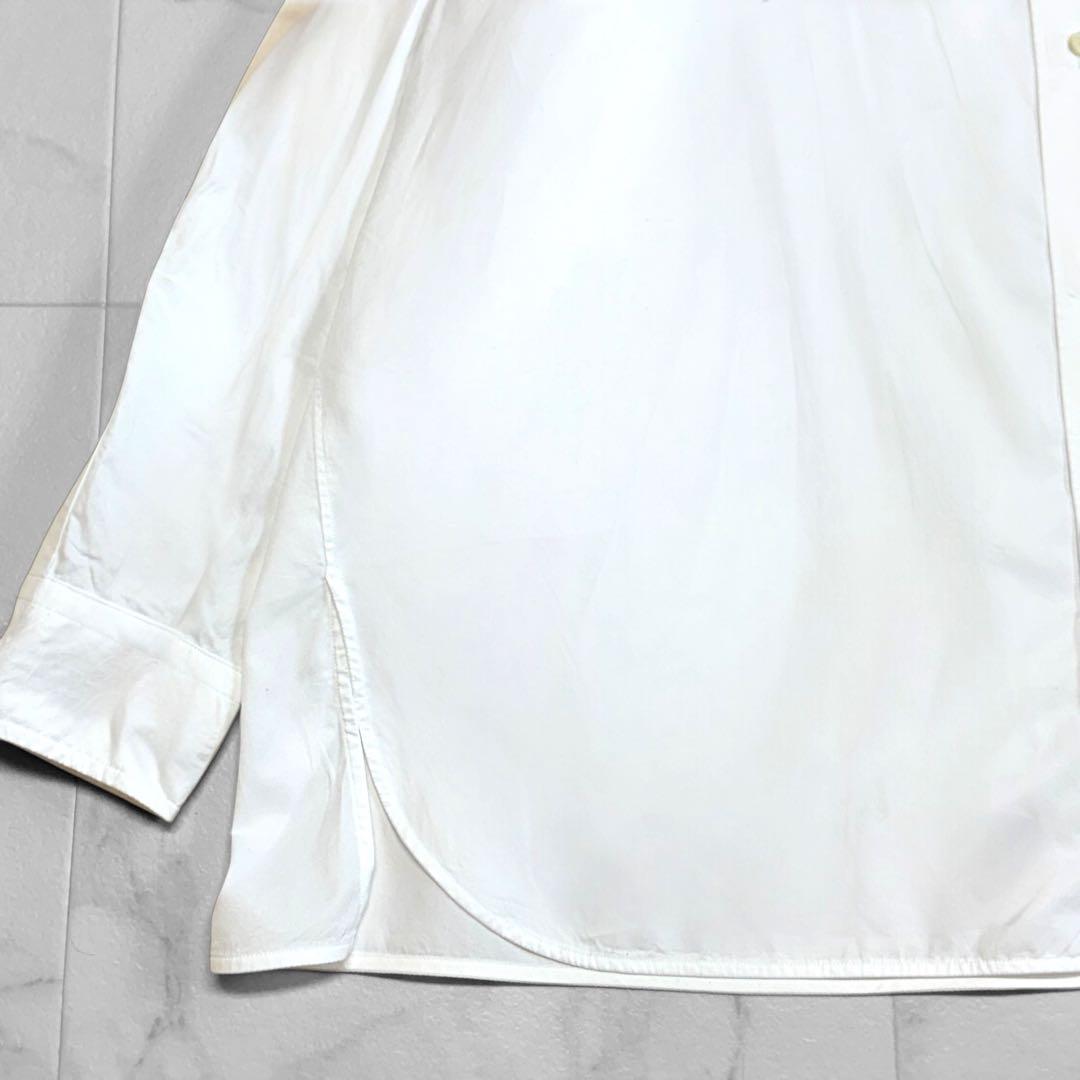 ティッカ ボックスシャツ ホワイト ミニ襟 ワイド オーバーサイズ ゆったり