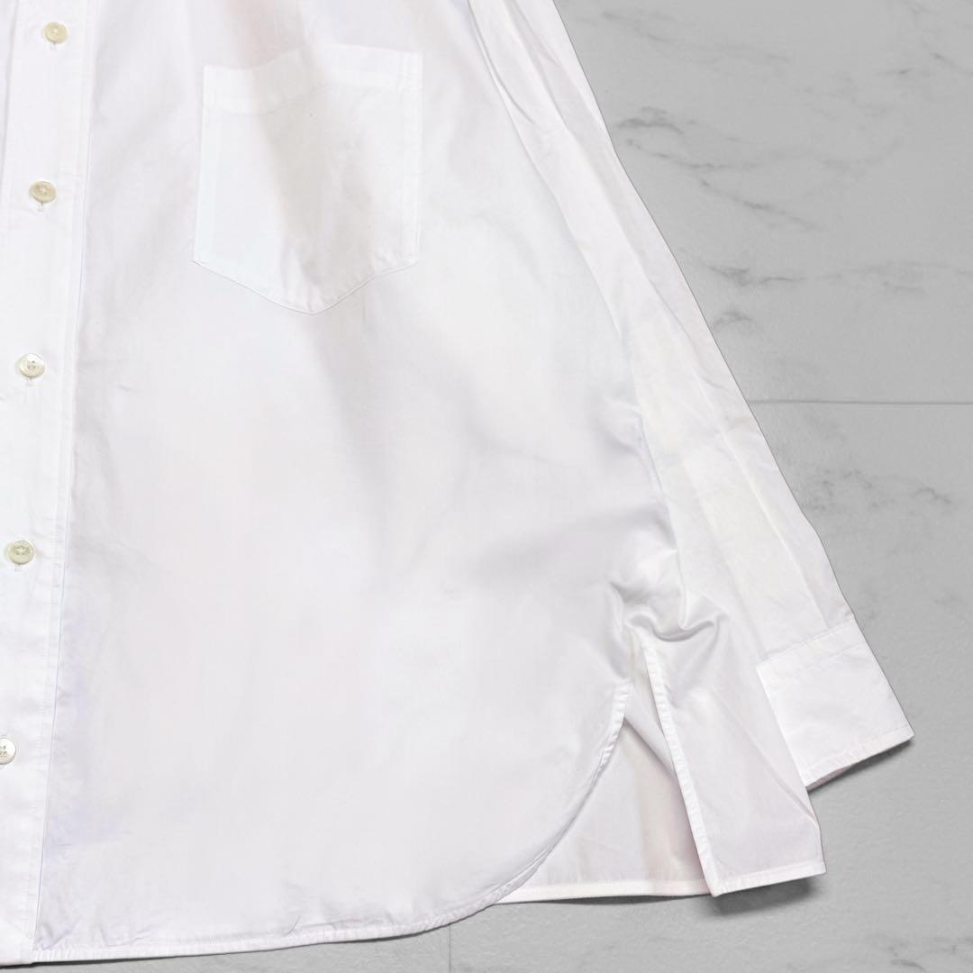 ティッカ ボックスシャツ ホワイト ミニ襟 ワイド オーバーサイズ ゆったり