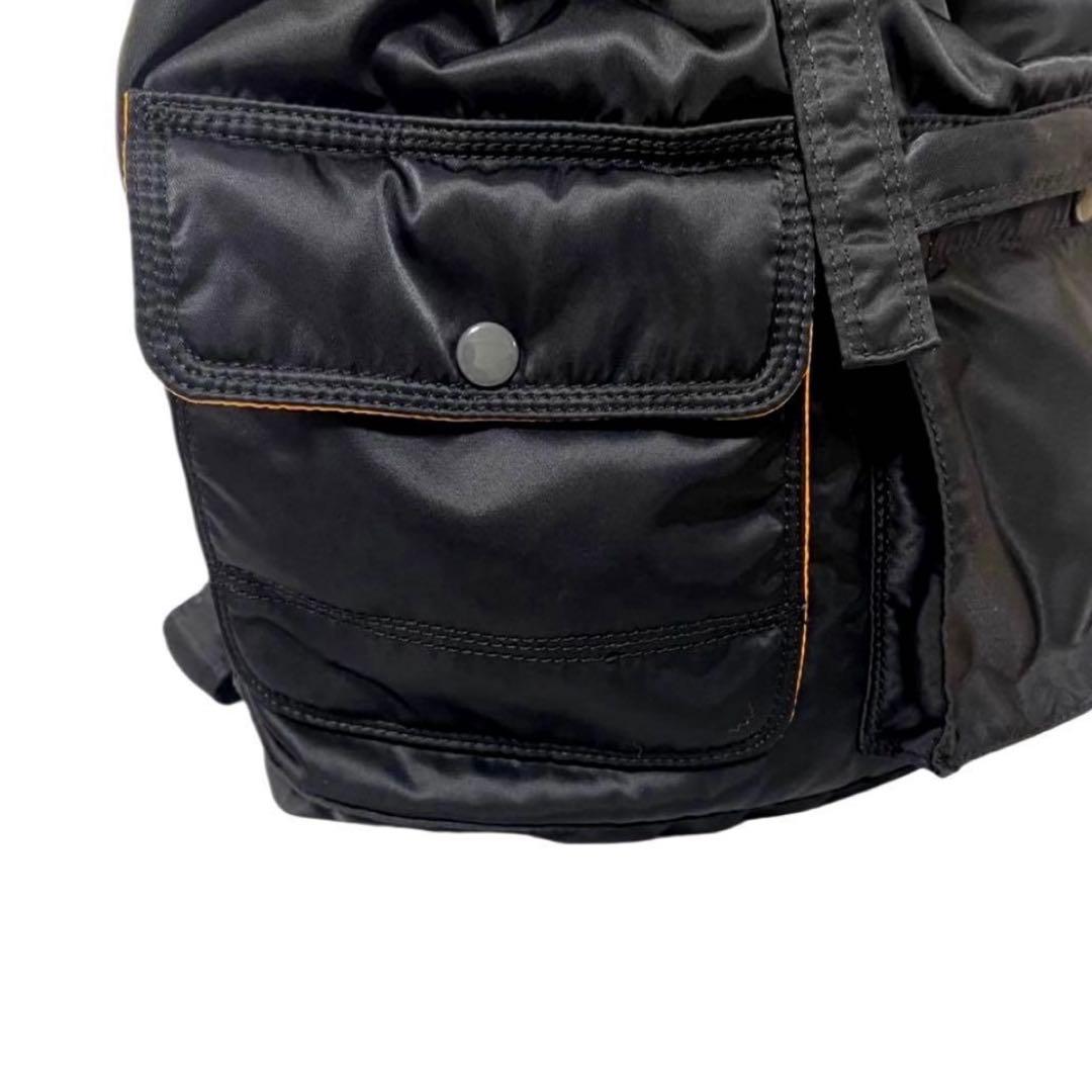 未使用級✨ポーター PORTER タンカー　リュック　バックパック 黒　巾着