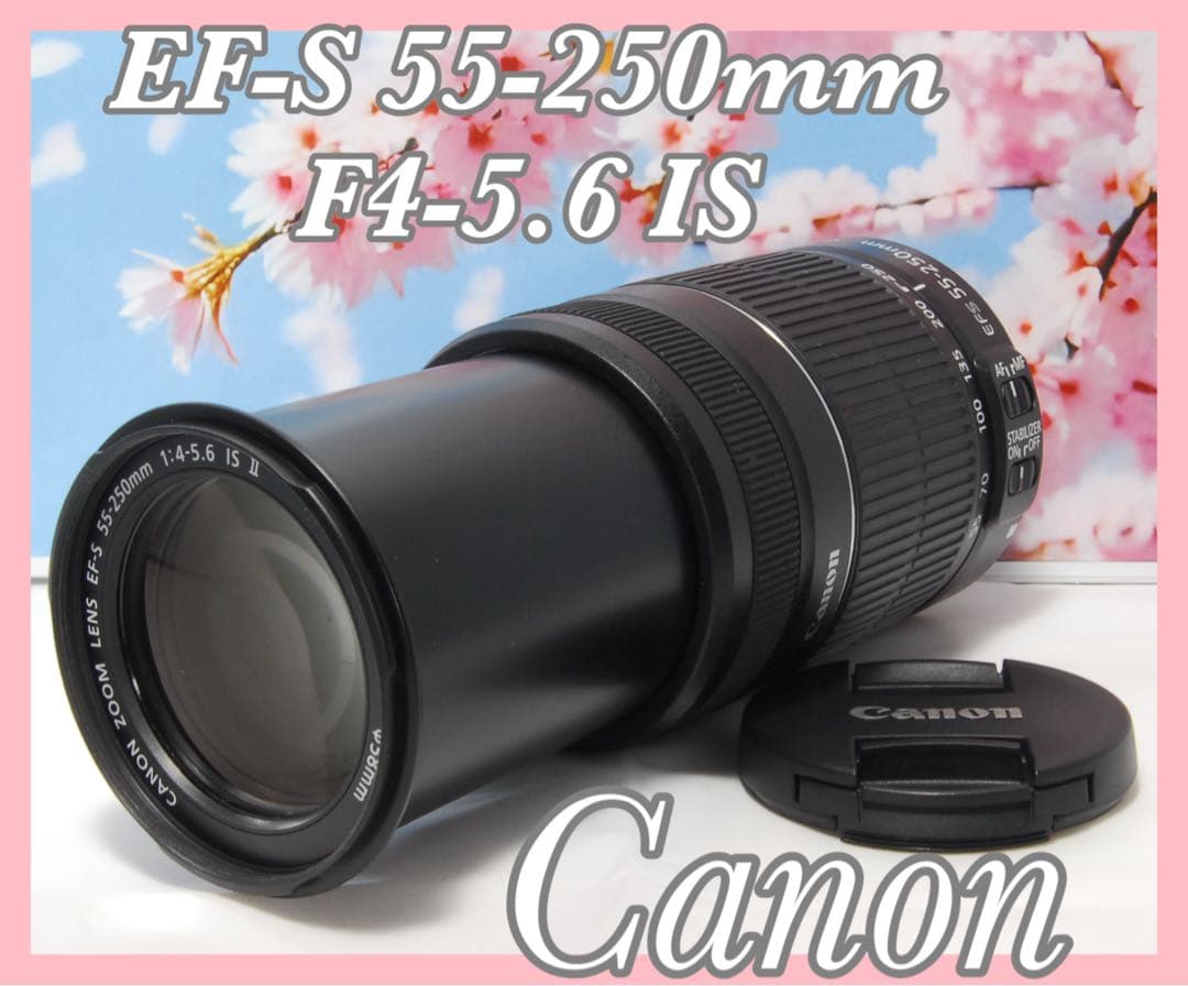 美品⭐️手振補正⭐️Canon EF-S 55-250mm F4-5.6 IS Ⅱ