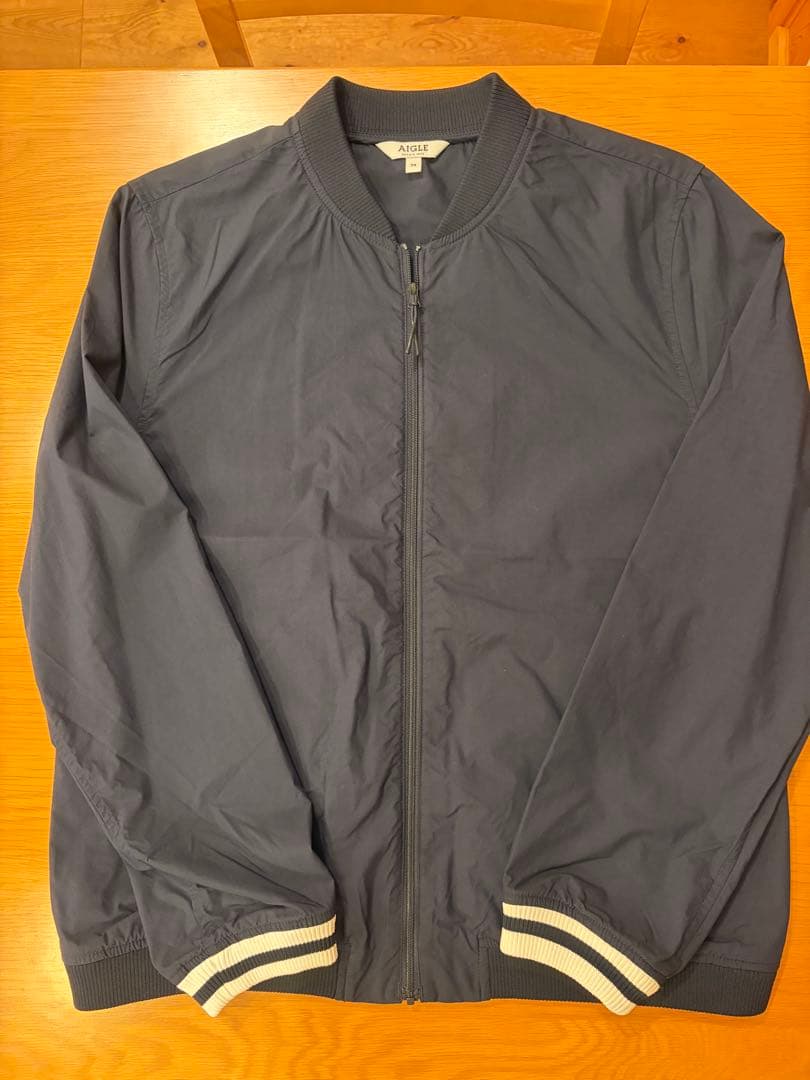 AIGLE ネイビー ジップアップブルゾン 38