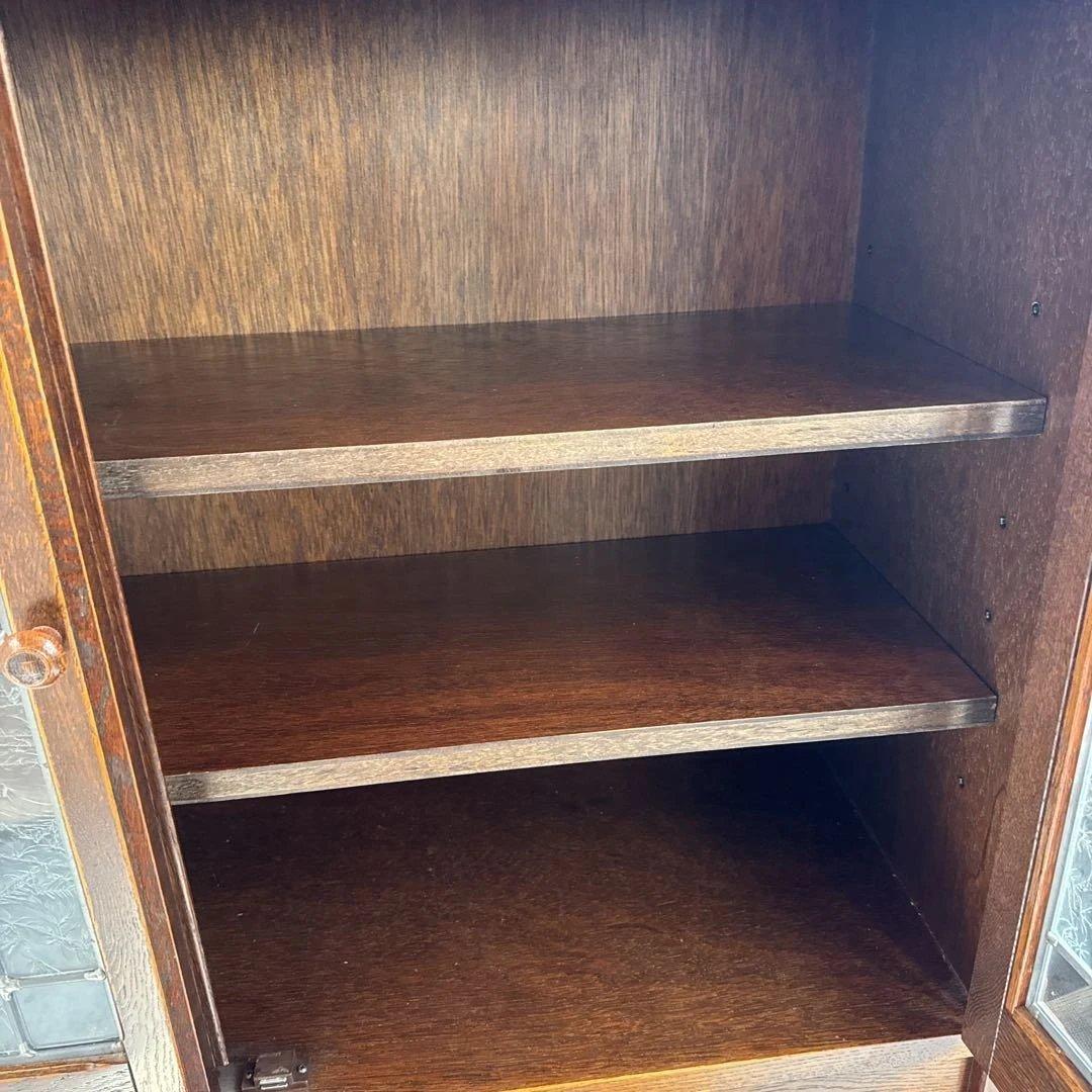 日本製 三越家具 ブルージュ ステンドグラス キャビネット サイドボード　訳あり