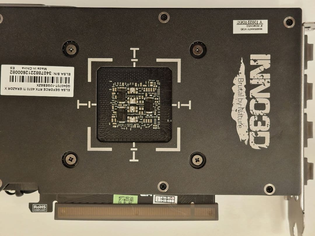 ELSA GeForce RTX 4070 Ti ERAZOR 12GB 美品