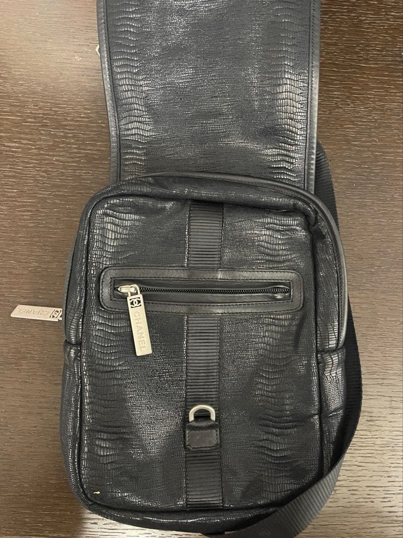 く*-様 CHANEL スポーツライン　リザード　型押し ショルダーバッグ