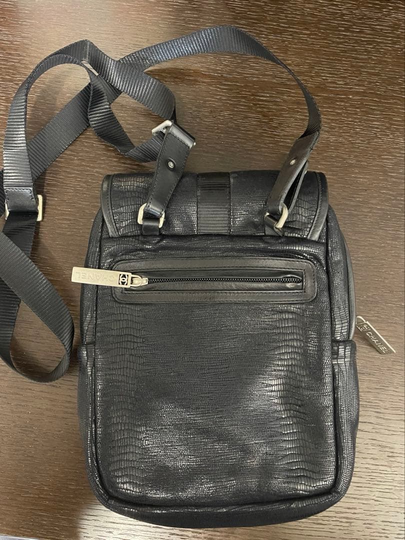 く*-様 CHANEL スポーツライン　リザード　型押し ショルダーバッグ