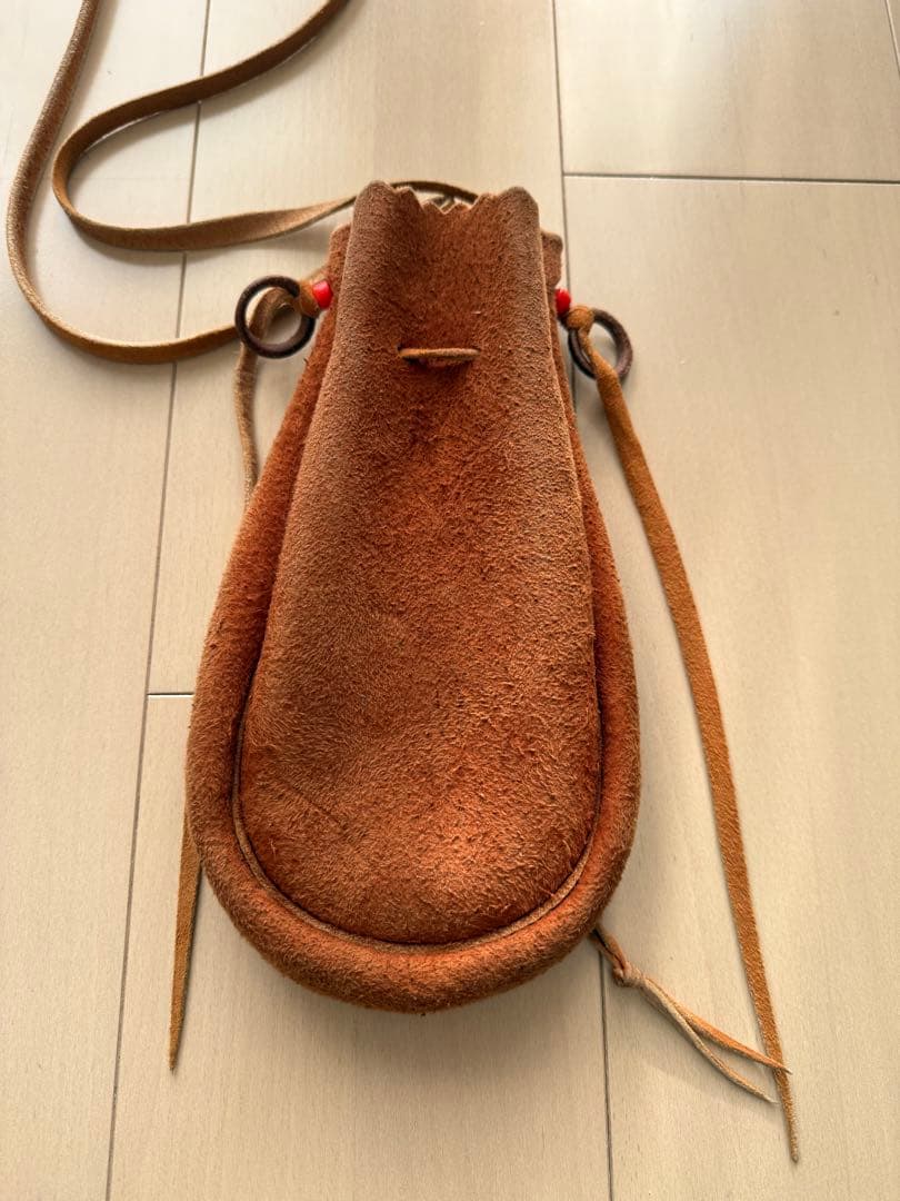 Goro’s　ゴローズ　巾着ポーチ大L ショルダーバッグ 赤茶