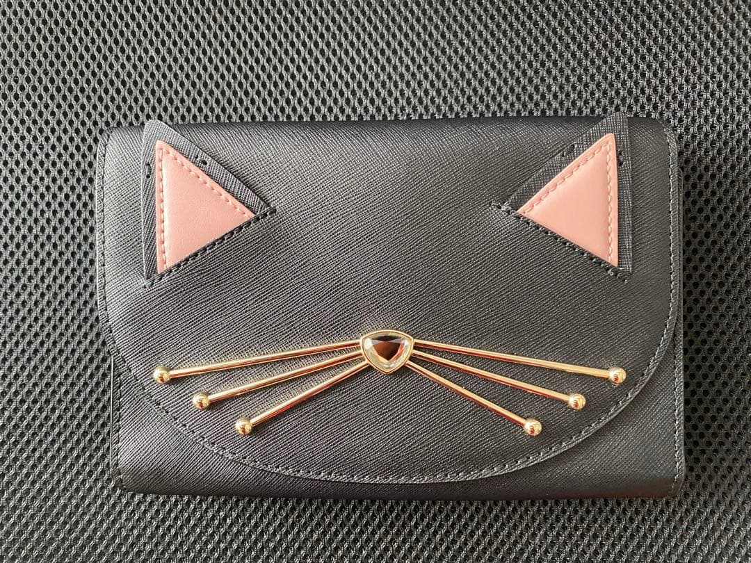 ケイトスペードニューヨーク　ネコ　猫　ウォレットバッグ　ショルダーポーチ